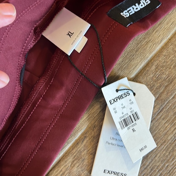 Express leggings. Maroon. Xl - Picture 3 of 4